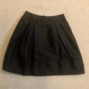6267 Designer Black Silk Faille Skirt